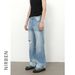 Men's Clothing High Street Ripped New Blue Washed Flared Jeans Men And Women Loose Wide Leg Pants_mkmklike.com