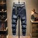 Large Size Men's Clothing Spring And Autumn New American Style Retro Jeans Men's Simple Small Straight Feet Slim Jeans Men's Youth_mkmklike.com