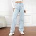 plus Size Wide Leg Jeans Loose Slimming Casual Versatile Straight Leg Pants European American Style Cross Border E Commerce New Summer_mkmklike.com