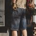 Men's Washed Workwear Denim Shorts Summer Thin Mid-Length Loose Straight Sports Pants American Street Versatile_mkmklike.com
