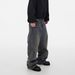 Distressed Mud-Dyed Baggy Jeans – Unisex High Street Oversized Denim, Vintage Washed Blue, Straight Leg Streetwear Pants_mkmklike.com