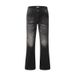 American Style Washed Faded Flared Jeans Long Unisex Casual Loose Street Hip Hop Couple Floor-Length Pants_mkmklike.com