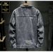 Loom European Station Brand Embroidered Denim Men's Spring New Trendy Stretch Jacket Fashion Versatile Top Trend_mkmklike.com