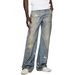 Unisex High Street Straight Leg Jeans With Laser 3D Print Digital Design - Cotton Denim Pants For Men & Women_mkmklike.com