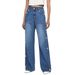 Vintage Wide-Leg Jeans – High-Waisted Relaxed Fit With Washed Denim & Beaded Embellishments_mkmklike.com