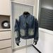 Men's Clothing Men's Distressed Denim Jacket Punk Style Short Biker Jacket With Asymmetric Zip & Washed Effect, Oversized Fit For Streetwear_mkmklike.com