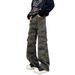 American Camouflage Multi Pocket Slim Fit Workwear Jeans For Men's Trendy Cleanfit Straight Leg Slimming Micro Flared_mkmklike.com