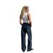 Women's Clothing Spring/summer High Waisted High Waist Wide Leg Blue Denim Jeans - Loose Fit Straight Long Pants With Washed Vintage Style_mkmklike.com