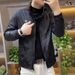 Autumn New Luxury Business Casual Stand Collar Men's Fashion Versatile Simple Solid Color Thin Jacket_mkmklike.com