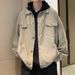Vintage Turn-Down Collar Jacket For Men, Spring And Autumn, Japanese Style, Solid Color, Hip-Hop, Loose Casual, Ins_mkmklike.com