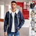 Cross-Border European And American New Heavy Jacquard Long Sleeve Color-Block Hooded Cardigan Sports Casual Men's Jacket_mkmklike.com