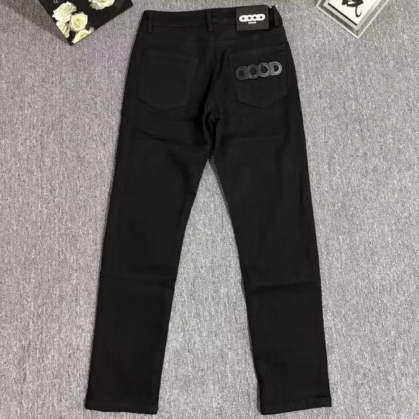 Men's Slim Fit Stretch Jeans – Classic Black Skinny Trousers With Anti-Wrinkle Finish, Comfortable Polyester Casual Pants For Spring & Autumn_mkmklike.com