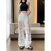 Women's American Style Retro Multi Pocket Patchwork Jeans Fashionable And Stylish Floor Length Pants New Spring Style_mkmklike.com