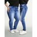 Woven I 18 W4782 Dropshipping Cross-Border New Men's Jeans Plus Size Solid Color Denim_mkmklike.com