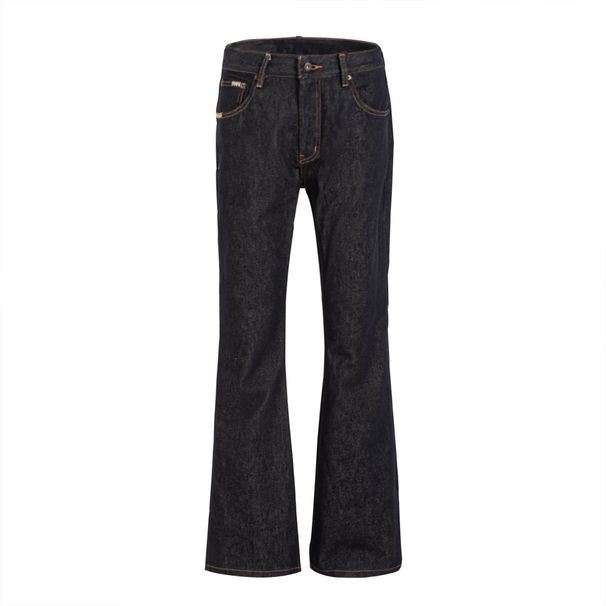 Vintage Washed Straight-Leg Jeans For Men - Classic Raw Denim Pants With Hand-Stitched Details (Original Blue)_mkmklike.com