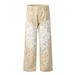 Street Style Punk Graffiti Paint Splatter Men's Loose Casual Niche Design Wide-Leg Straight Pants_mkmklike.com