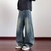 Men's Clothing Men's Retro Streetwear Deconstructed Curved Scimitar Jeans Spring American High Street Style Semi Elastic Waist Long Pants_mkmklike.com