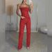 Women's Clothing Sexy Off Shoulder Shiny Vest Diamond Trousers Suit Two Piece Suit_mkmklike.com