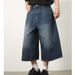 Men's Clothing Baggy Jeans Summer Loose Silhouette Washed Retro Distressed Seven Point Straight Denim Shorts_mkmklike.com
