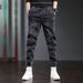 Men's Black Jeans Loose Fit Tapered Jogger Pants For Big & Tall Comfortable Hip Hop Streetwear Casual Harem Pants_mkmklike.com