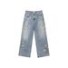Men's Clothing Vintage Embroidered Floral Jeans For Women - Loose Fit Wide Leg Straight Denim Pants - Summer Casual Boho Chic Trousers_mkmklike.com