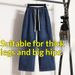 Plus-size Women's Elastic Waist Jeans, Mid-rise, Slimming, Thin Straight-leg Pants, Loose And Versatile Wide-leg Pants_mkmklike.com