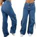Women's Cargo Pants High Waist Straight Leg Cotton Stretch Casual Loose Fit Workwear Jeans Streetwear Fashion_mkmklike.com