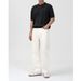 White Cotton Loose Simple Sle Korean Single Jeans Casual Straight Leg Mid Waist For Men Women Youth And Adults_mkmklike.com