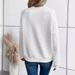 Women's Clothing solid color deep V neck splicing long sleeved women's casual sweatshirt_mkmklike.com