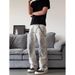 Retro Splatter Paint Jeans For Men - Straight To Slightly Flared Vintage Denim Pants With Long & Relaxed Fit_mkmklike.com