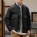 Quality Large Size Men's Spring And Autumn New Anti-fading Denim Jacket Men's Loose Elastic Lapel Jacket_mkmklike.com