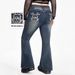 High Waisted Flared Jeans for Women Punk Style Sexy Skull Embroidery plus Size Denim Jeans Factory Direct in Stock_mkmklike.com