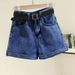 Women's High-Waisted White Denim Shorts Summer Trendy Slimming Versatile Rolled-Up A-Line Wide Leg Pants_mkmklike.com