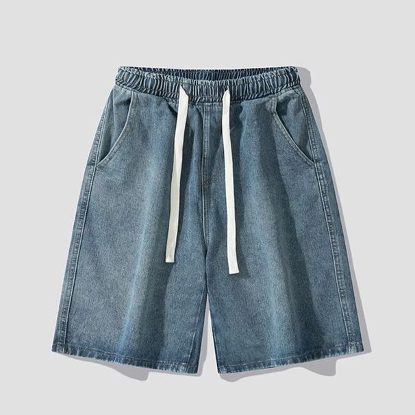 Men's Clothing Denim Shorts Men Summer Thin Mid Length Pants Trendy American Men's Trendy Brand Boys Pants Men's Casual Shorts_mkmklike.com