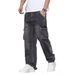 Cross-border American High Street Style Cool Retro Multi-pocket Workwear Jeans, Spring And Autumn Loose Straight Casual_mkmklike.com