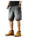 Summer Thin Stretch Men's Slim Fit Jeans Trendy Casual Mid Length Five Point Pants High Street Style For Youth_mkmklike.com