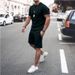 Men's short-sleeved shorts two-piece sports and leisure suit_mkmklike.com