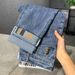 Men's Stretch Slim Straight Jeans - Vintage Washed Denim With Subtle Print, High Elasticity Comfort Fit (Blue/Black Grey, 28-36 Waist)_mkmklike.com