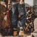 Men's Heavyweight Retro Distressed Jeans Loose Straight Leg Workwear Wide Leg Pants Spring Style_mkmklike.com