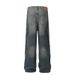 Men's Clothing Retro Wave Flared Jeans High End Loose Street Fashion Hip Hop Mopping Trousers_mkmklike.com