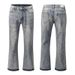 "Vintage Distressed Washed Denim Jeans For Men - Ripped Cat Whisker Paint Splash Bootcut Retro Streetwear Pants"_mkmklike.com