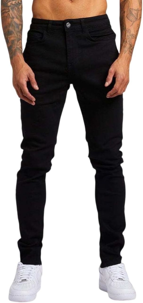 Men's Clothing Summer Skinny Jeans Street Hip Hop Slim Fit Trendy Versatile And Cool Denim Jeans_mkmklike.com