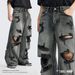 Men's Distressed Loose-Fit Jeans – Ripped Wide Leg Denim Pants (XS-XL)Men's Clothing_mkmklike.com