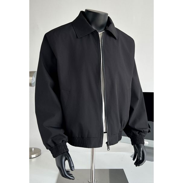 Cleanfit Short Flight Jacket For Men American Retro Spring Trendy Versatile Turn-Down Collar Coat Casual Cool Top_mkmklike.com