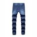 Men's Stretch Skinny Jeans - High Waist Slim Fit Denim Pants With Distressed Details & Comfortable Elastic Fabric For Casual Wear_mkmklike.com