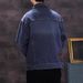 Vintage Washed Denim Jacket – Oversized Distressed Coat With All-Over Print, Unisex Streetwear Essential_mkmklike.com