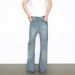 Men's Clothing Slim Fit Flared Jeans For Men Style Cleanfit Blue Denim Pants With Lightning Crack Pattern Long Trousers_mkmklike.com