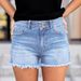 Women's Slim Fit Distressed Denim Shorts Casual Sexy Frayed Fashion_mkmklike.com