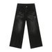 Men's Washed Whisker Wide Leg Jeans - Retro High Street Drape Pants (Black/Blue/Light Wash)_mkmklike.com