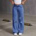 Light Blue Washed Wide Leg Jeans Loose Fit Solid Color Trousers for Women European And American Style 2026 New_mkmklike.com
